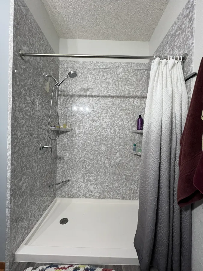 Elkhart Lake WI tub to shower conversion silverstone smooth acrylic chrome