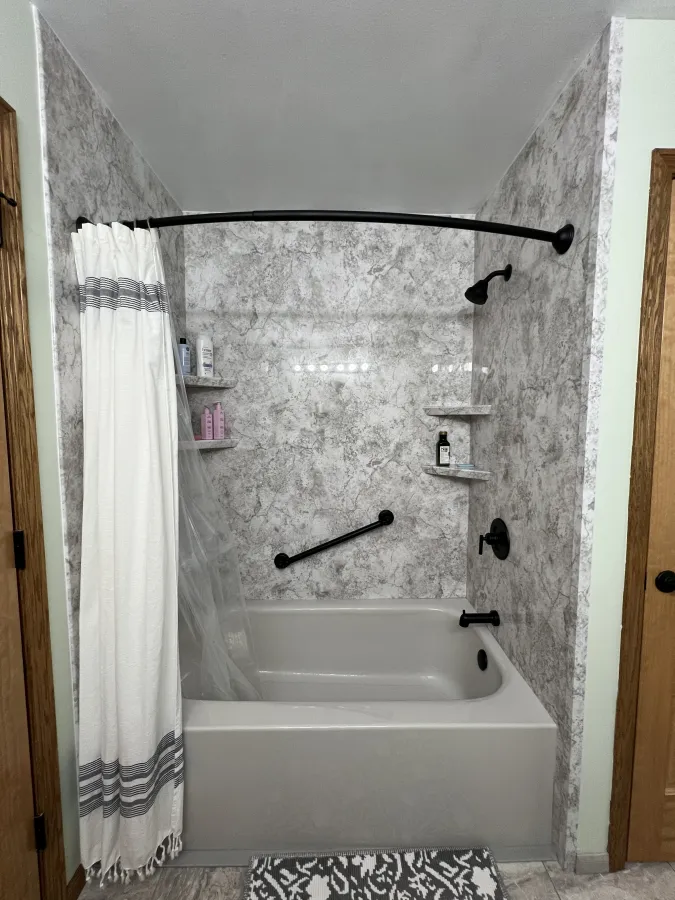 Tub Bathtub Replacement Smooth Acyrlic Limestone Kohler Matte Black Cedarburg WI
