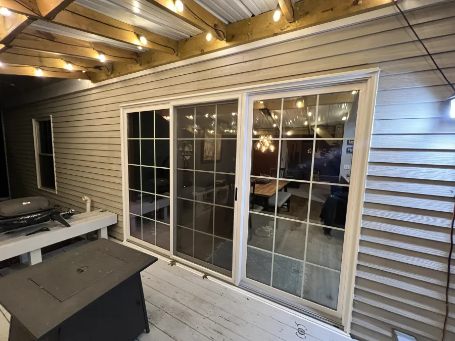 Custom Patio Door Sliding Door Vintage Pecan Colonial Exterior Racine WI Custom Patio Door Sliding Door Vintage Pecan Colonial Exterior Racine WI