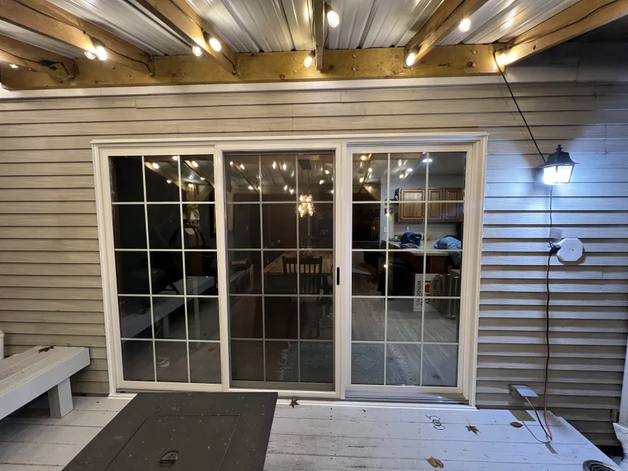 Custom Patio Door Sliding Door Vintage Pecan Colonial Racine WI Exterior Custom Patio Door Sliding Door Vintage Pecan Colonial Racine WI Exterior