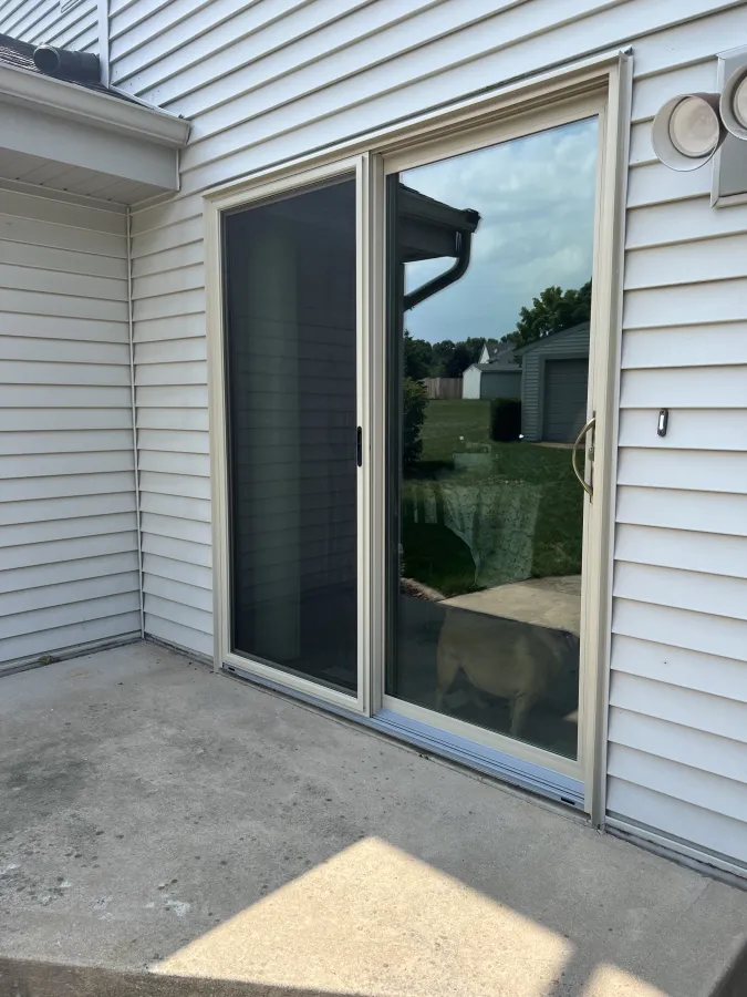 East Troy Wi Exterior Tan Sliding Patio Door Triple Pane Glass East Troy Wi Exterior Tan Sliding Patio Door Triple Pane Glass