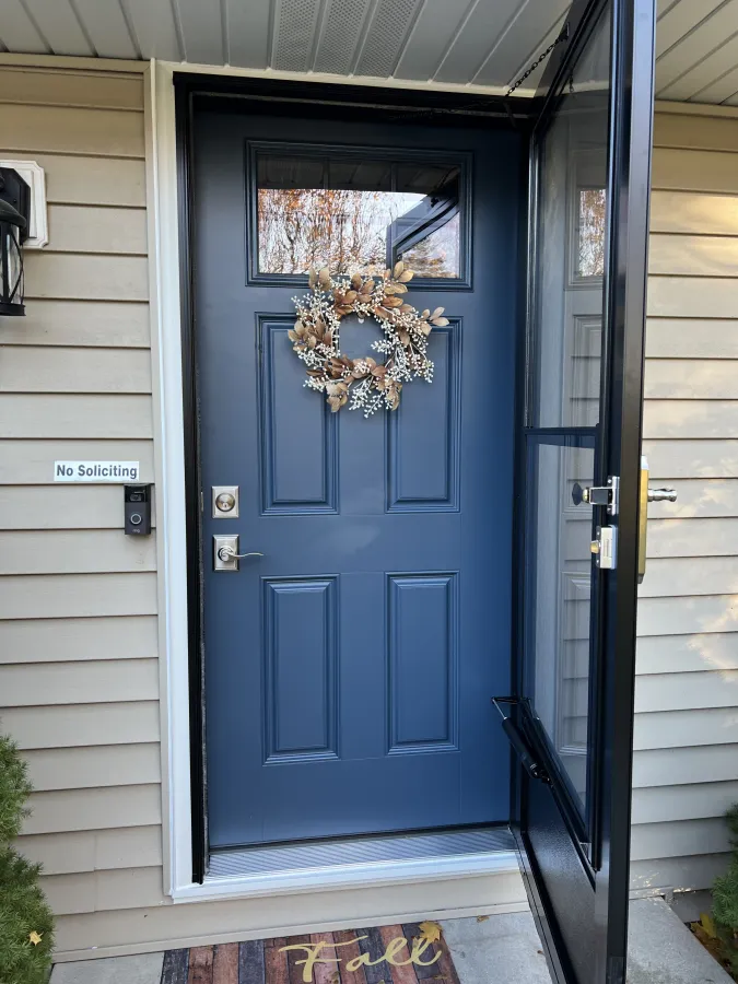entry door replacement exterior view sheboygan wi 4 panel nickel enzian blue black grids entry door replacement exterior view sheboygan wi 4 panel nickel enzian blue black grids
