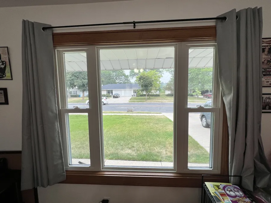 West Bend WI Window Replacement Double Hung Picture White Full Frame Installation Triple Pane Glass interior West Bend WI Window Replacement Double Hung Picture White Full Frame Installation Triple Pane Glass interior